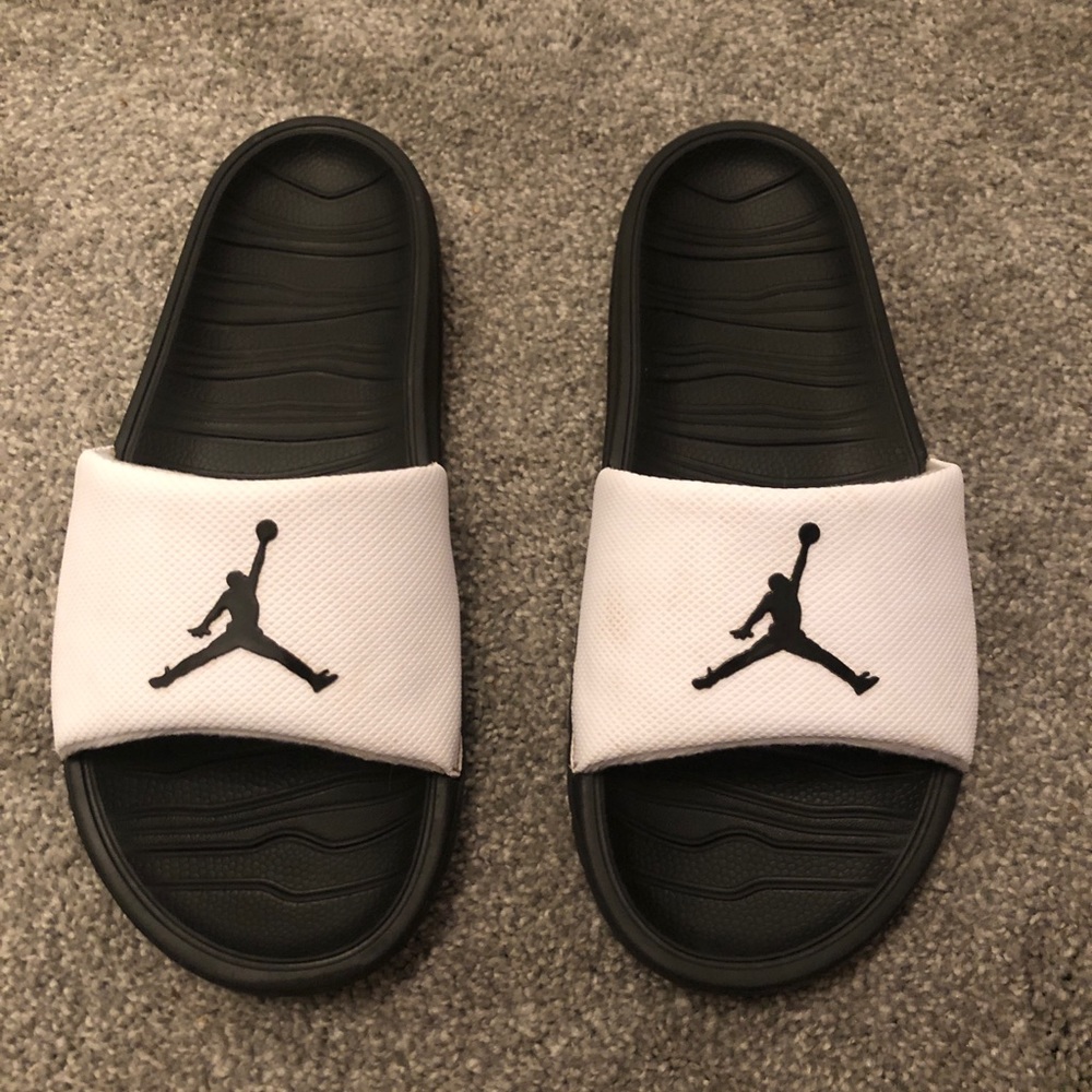 Nike Jordan Break Slides White/Black (Size 10)
